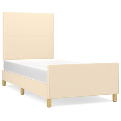 Giroletto senza Materasso Crema 90x190 cm in Tessuto