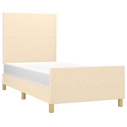Giroletto senza Materasso Crema 90x190 cm in Tessuto
