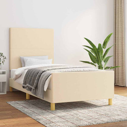 Giroletto senza Materasso Crema 90x190 cm in Tessuto