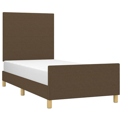 Giroletto senza Materasso Marrone Scuro 100x200 cm Tessuto