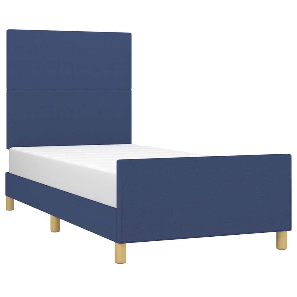 Giroletto senza Materasso Blu 100x200 cm in Tessuto