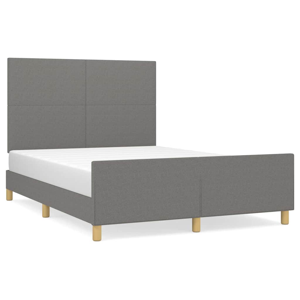 Giroletto senza Materasso Grigio Scuro 140x190 cm Tessuto