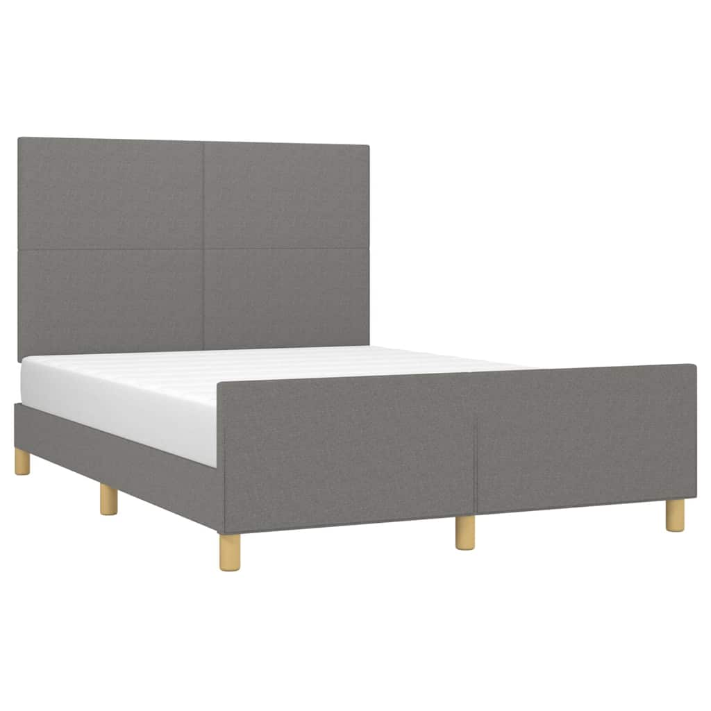 Giroletto senza Materasso Grigio Scuro 140x190 cm Tessuto