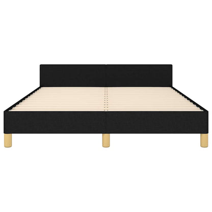 Giroletto senza Materasso Nero 140x190 cm in Tessuto