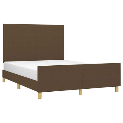 Giroletto senza Materasso Marrone Scuro 140x190 cm Tessuto