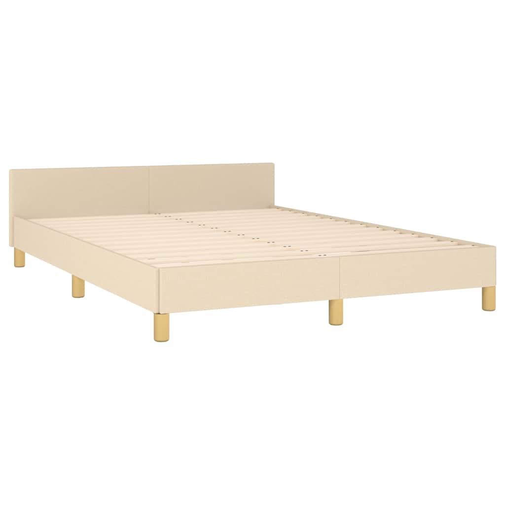 Giroletto senza Materasso Crema 140x190 cm in Tessuto