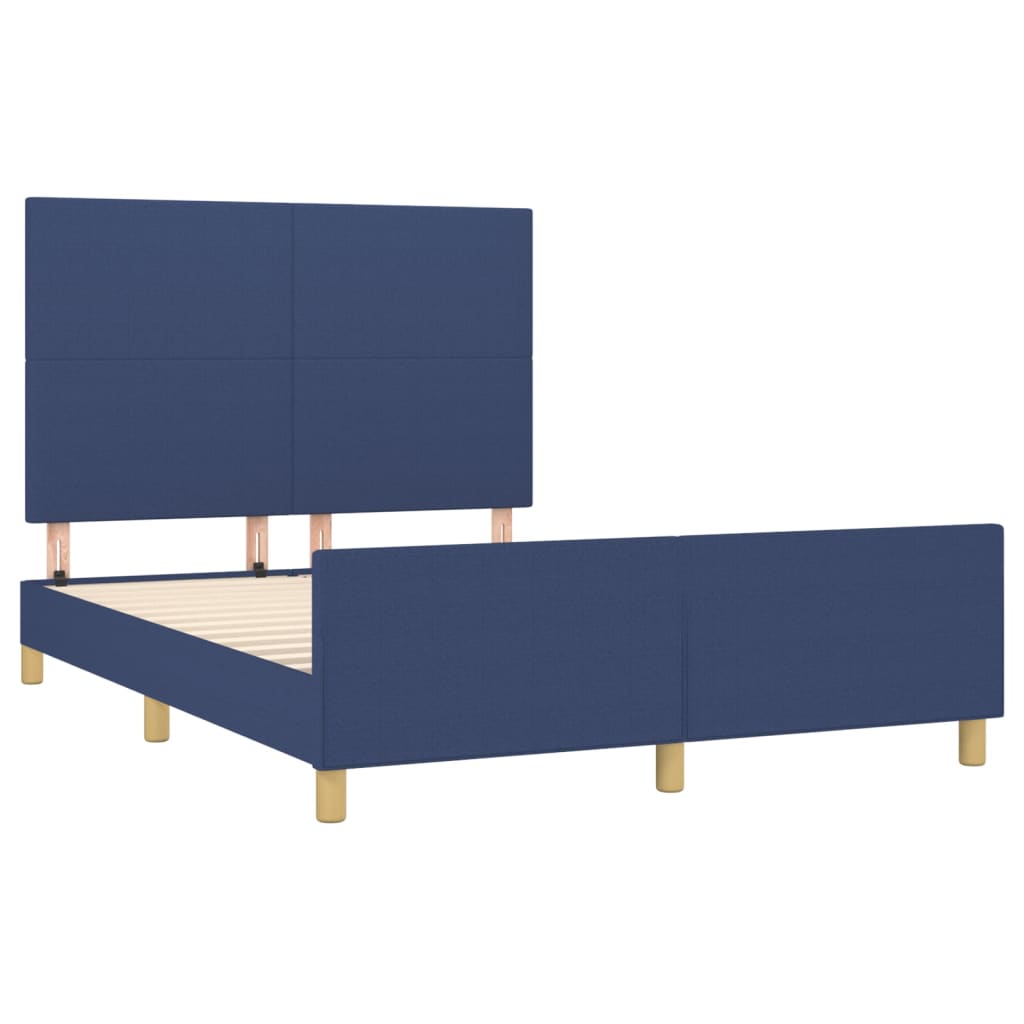 Giroletto senza Materasso Blu 140x190 cm in Tessuto