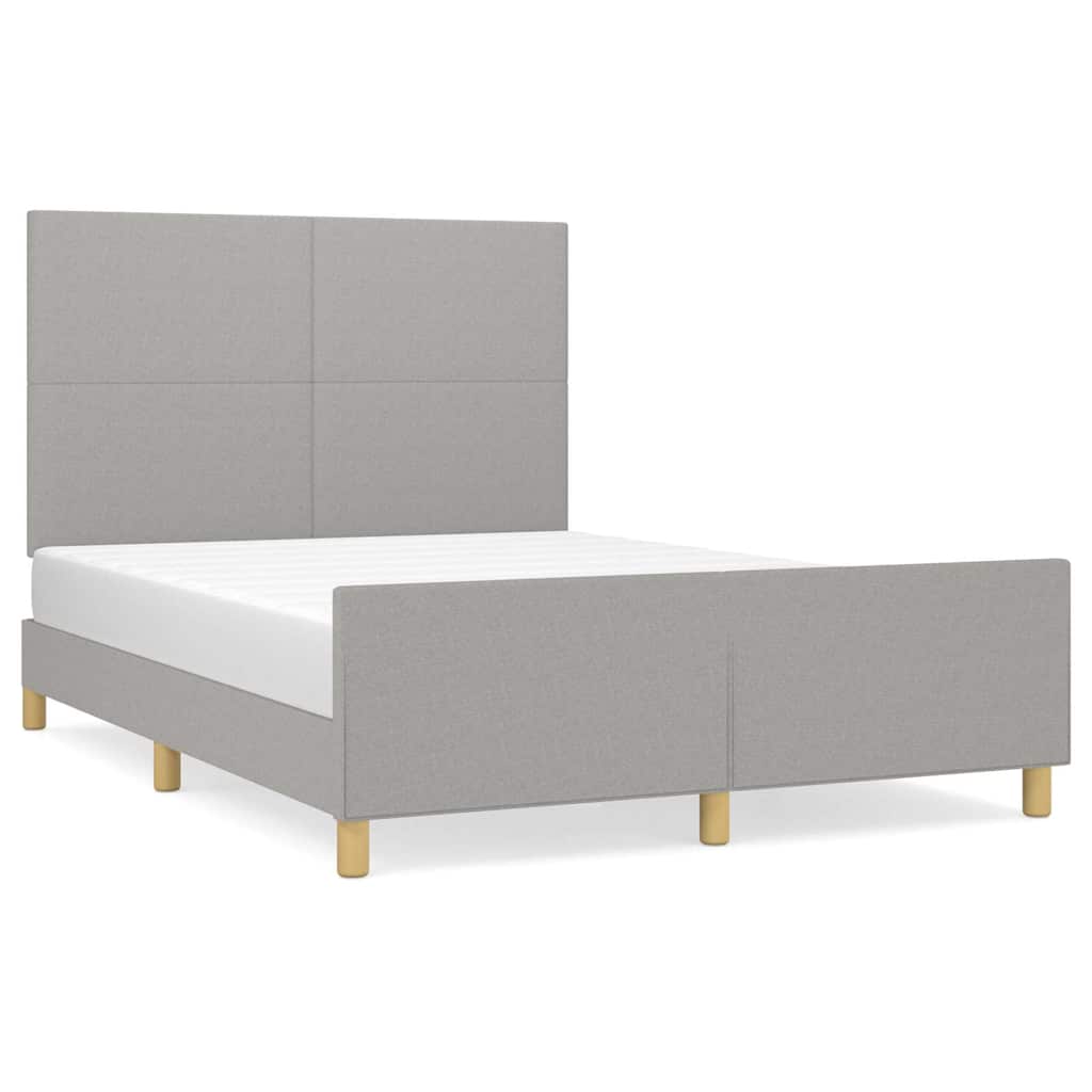 Giroletto senza Materasso Grigio Chiaro 140x200 cm Tessuto