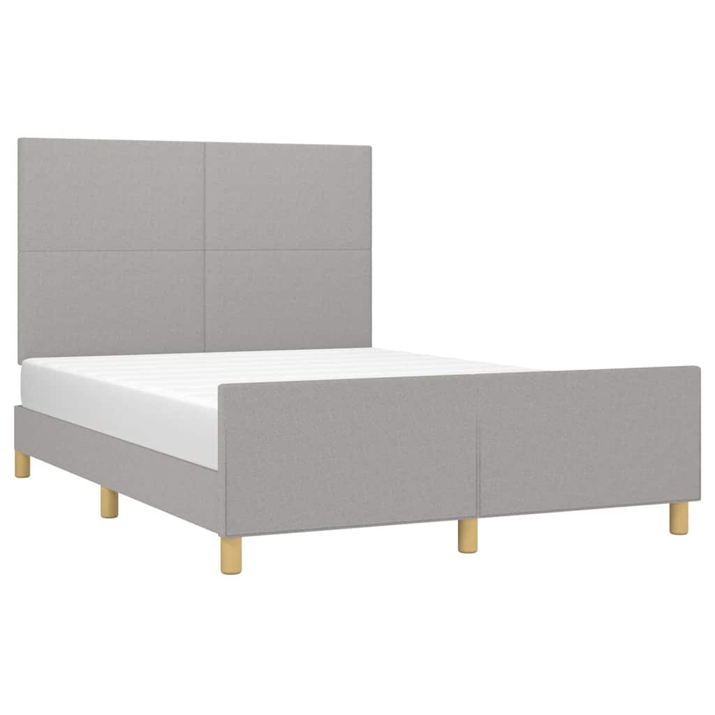Giroletto senza Materasso Grigio Chiaro 140x200 cm Tessuto