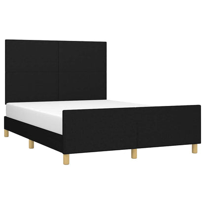 Giroletto senza Materasso Nero 140x200 cm in Tessuto