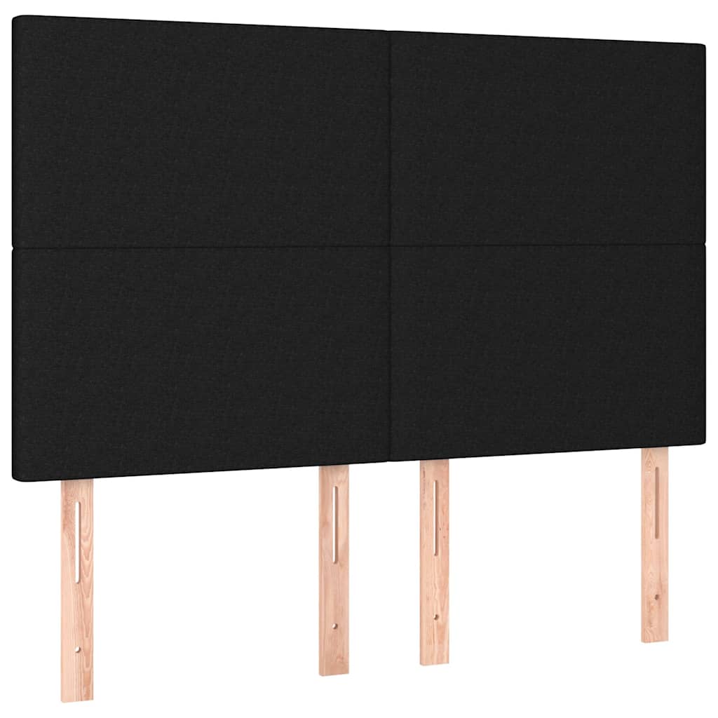 Giroletto senza Materasso Nero 140x200 cm in Tessuto