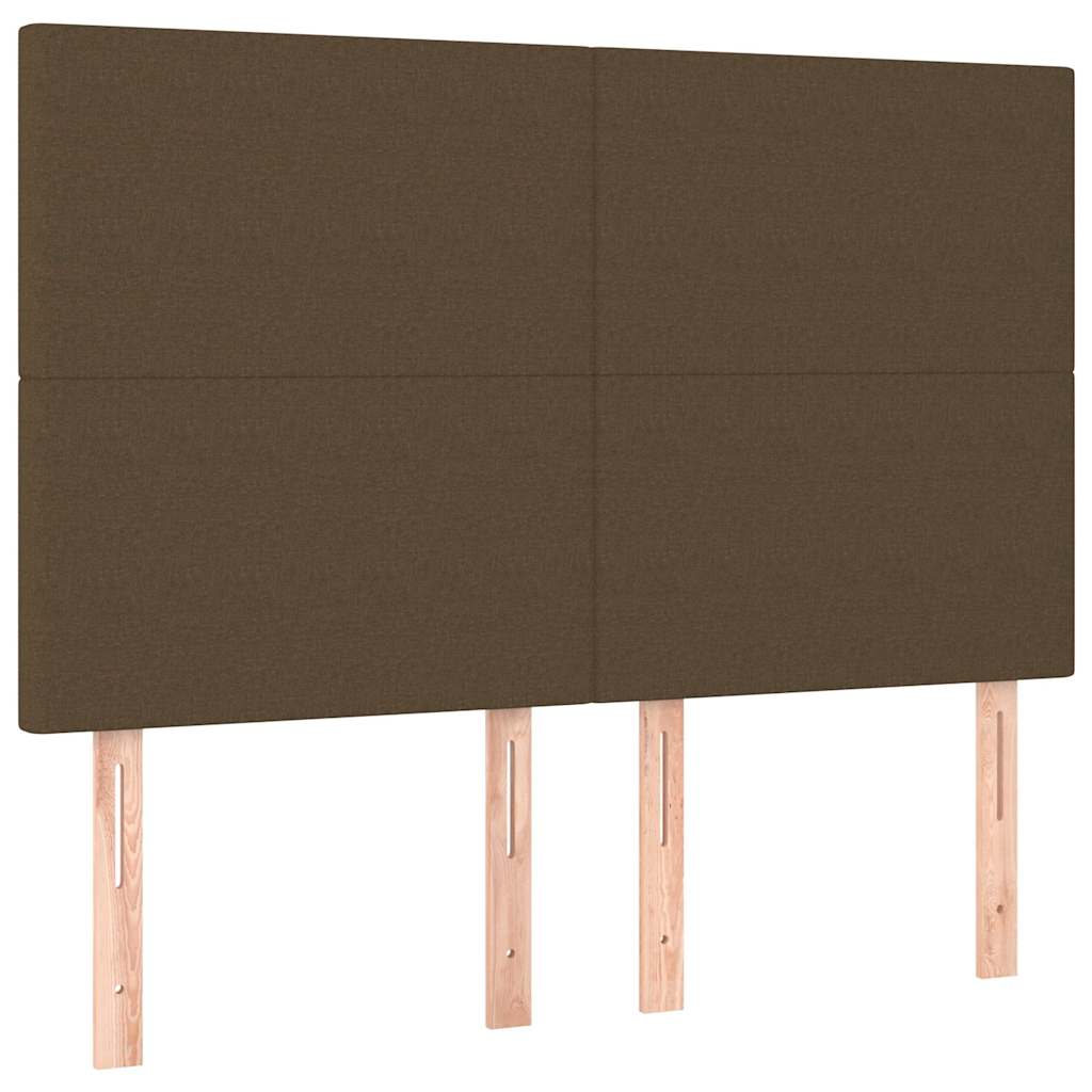 Giroletto senza Materasso Marrone Scuro 140x200 cm Tessuto