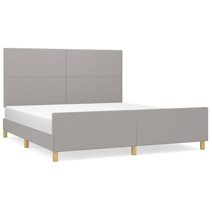 Giroletto senza Materasso Grigio Chiaro 160x200 cm Tessuto