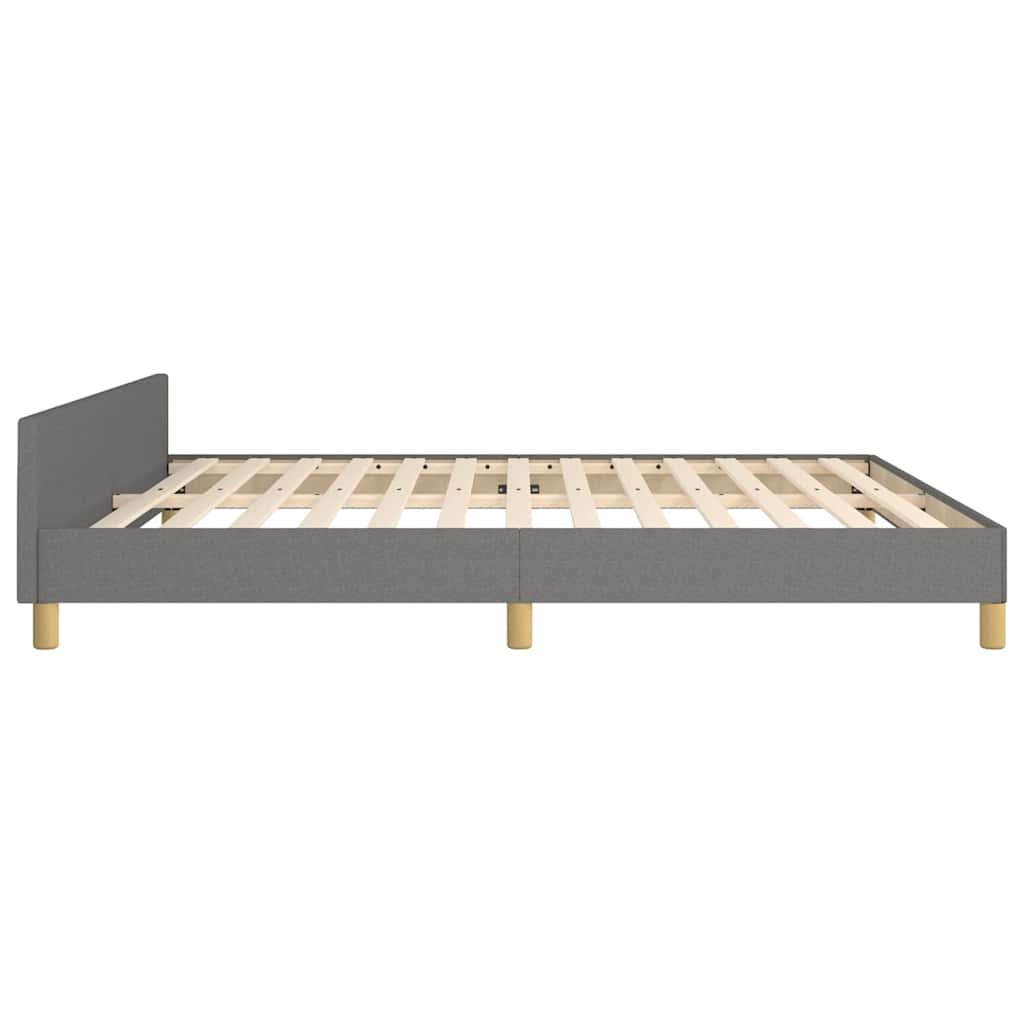 Giroletto senza Materasso Grigio Scuro 160x200 cm Tessuto