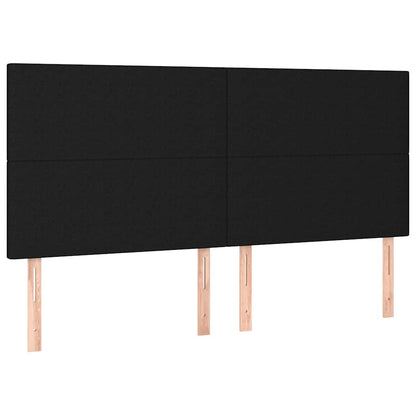 Giroletto senza Materasso Nero 160x200 cm in Tessuto