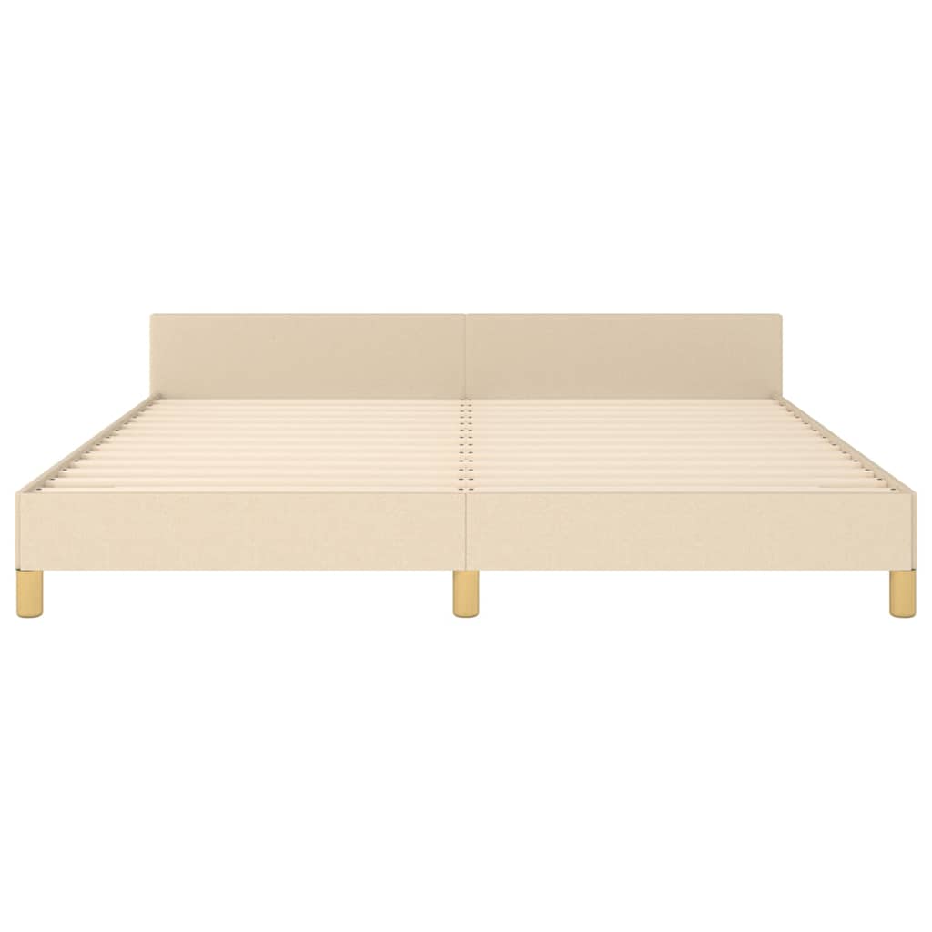 Giroletto senza Materasso Crema 180x200 cm in Tessuto