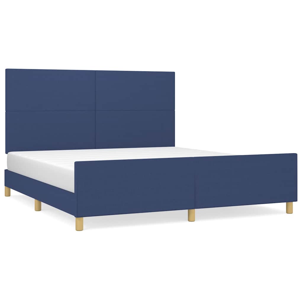 Giroletto senza Materasso Blu 180x200 cm in Tessuto