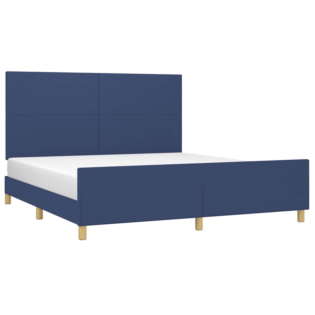 Giroletto senza Materasso Blu 180x200 cm in Tessuto