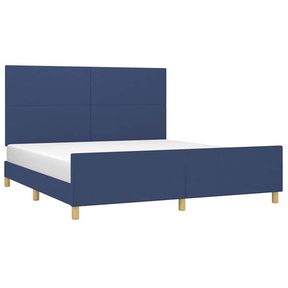 Giroletto senza Materasso Blu 180x200 cm in Tessuto