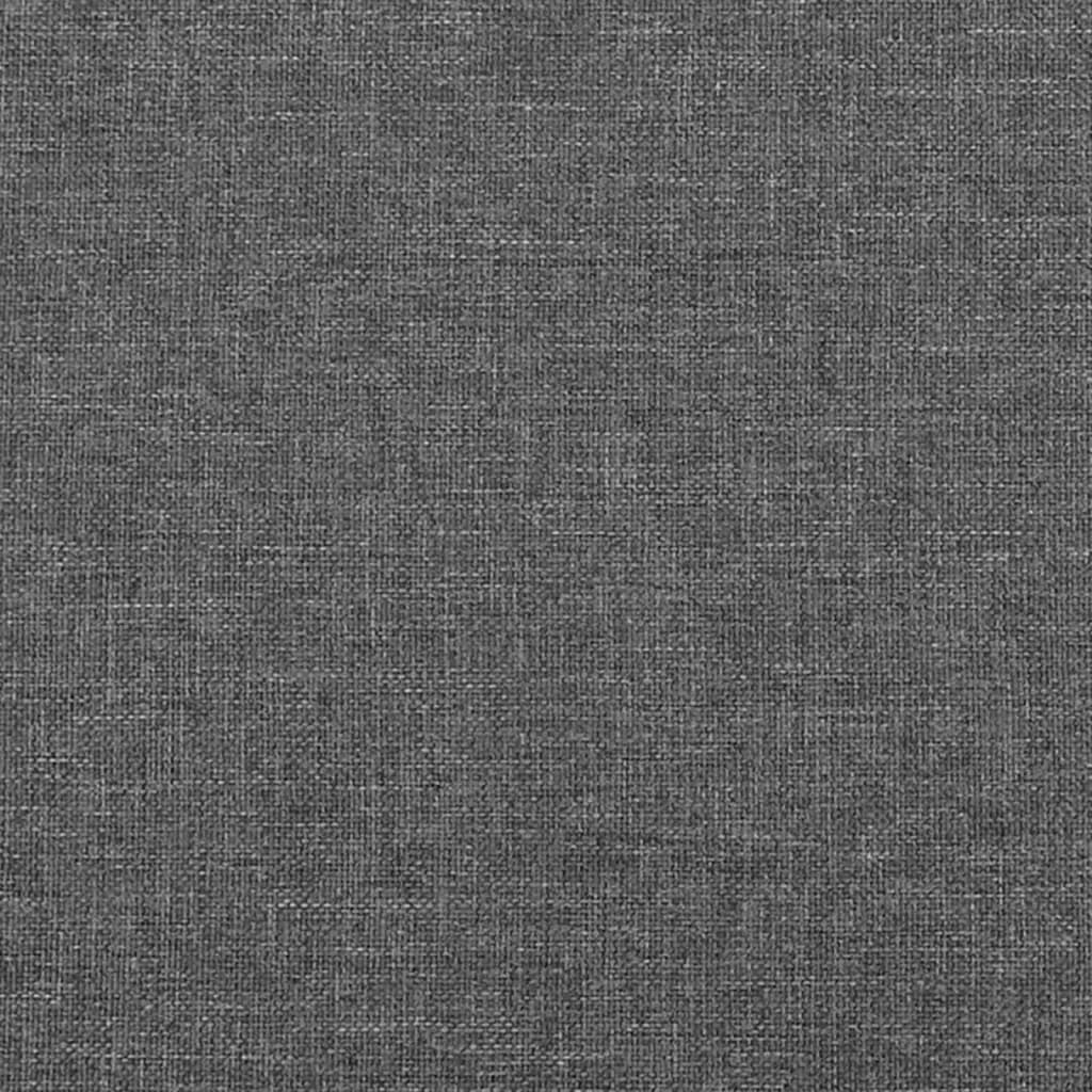 Giroletto con Testiera Grigio Scuro 200x200 cm in Tessuto - homemem39