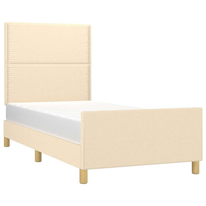 Giroletto senza Materasso Crema 90x190 cm in Tessuto
