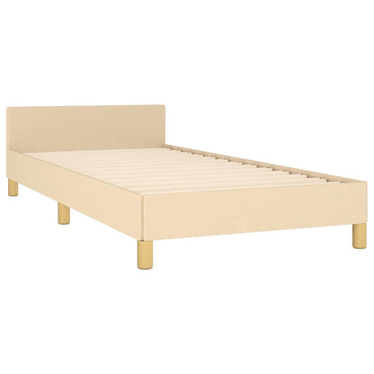 Giroletto senza Materasso Crema 90x190 cm in Tessuto