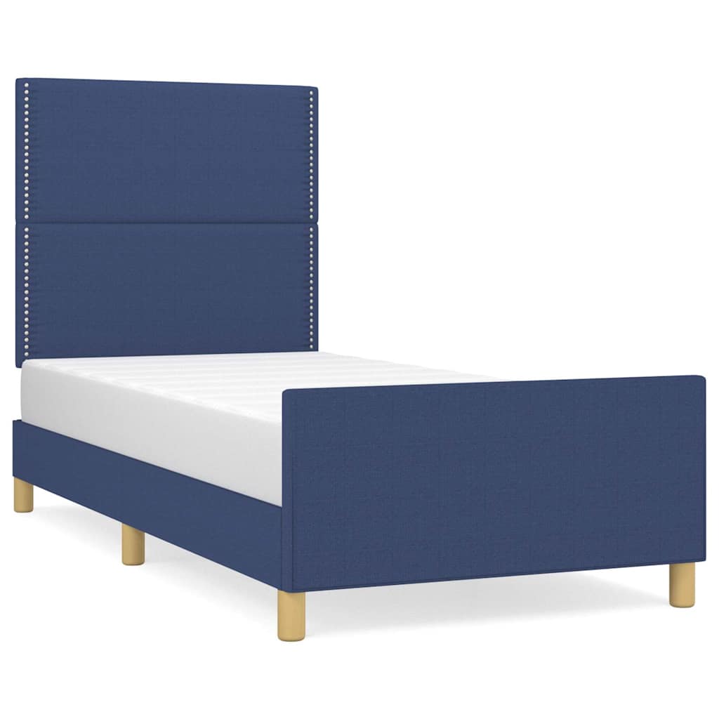 Giroletto senza Materasso Blu 90x190 cm in Tessuto