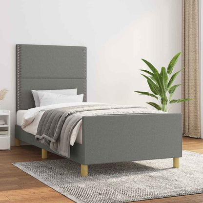 Giroletto senza Materasso Grigio Scuro 90x200 cm Tessuto