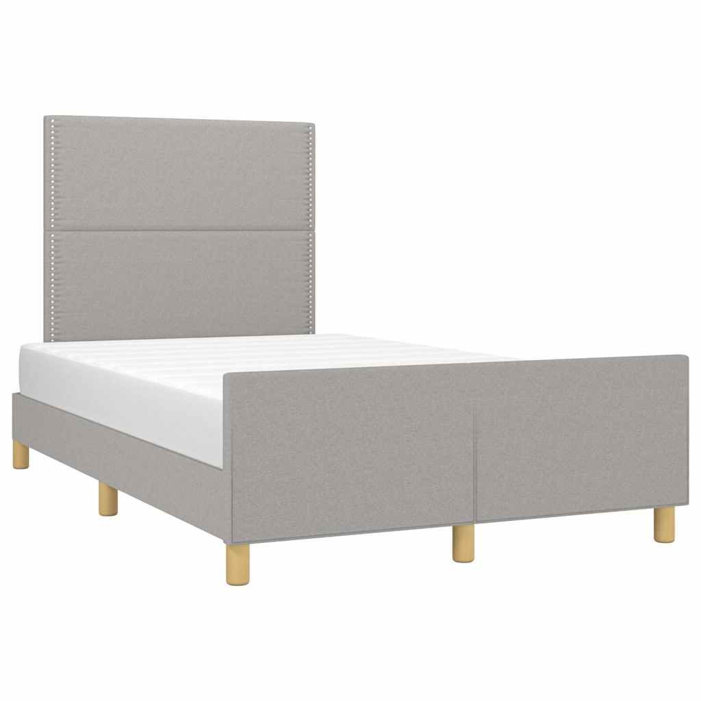 Giroletto senza Materasso Grigio Chiaro 120x200 cm Tessuto