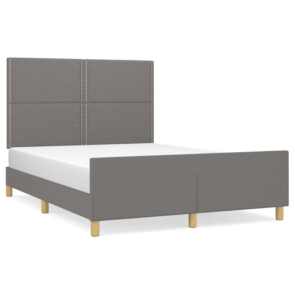 Giroletto senza Materasso Grigio Scuro 140x190 cm Tessuto