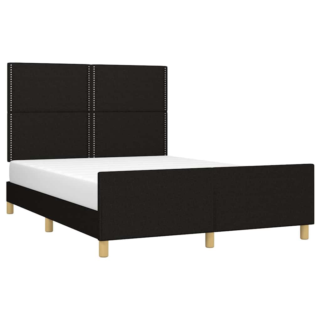 Giroletto senza Materasso Nero 140x190 cm in Tessuto