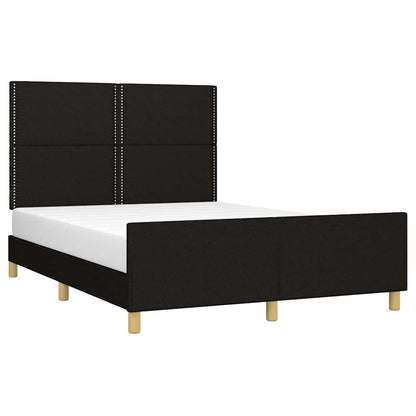 Giroletto senza Materasso Nero 140x190 cm in Tessuto