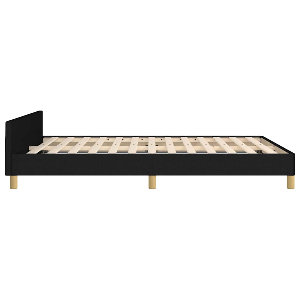 Giroletto senza Materasso Nero 140x190 cm in Tessuto