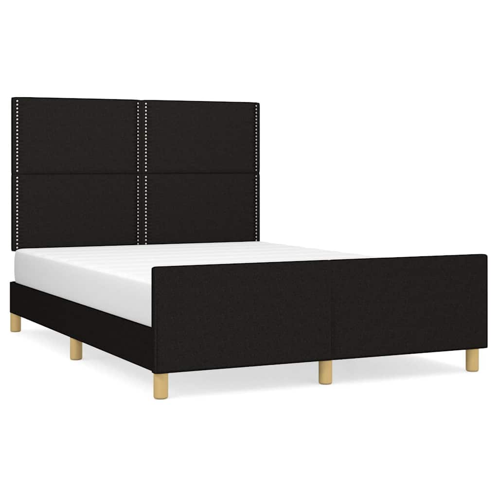 Giroletto senza Materasso Nero 140x200 cm in Tessuto