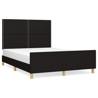 Giroletto senza Materasso Nero 140x200 cm in Tessuto