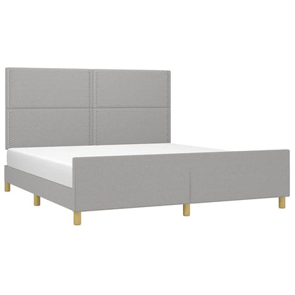 Giroletto senza Materasso Grigio Chiaro 180x200 cm Tessuto