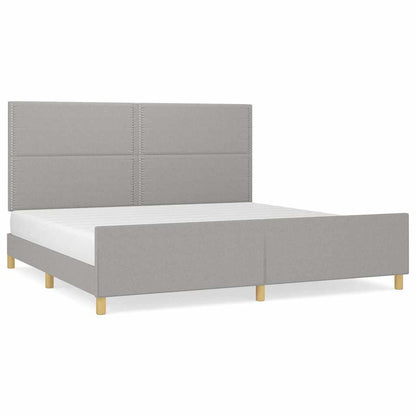 Giroletto senza Materasso Grigio Chiaro 200x200 cm Tessuto