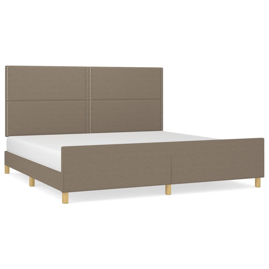 Giroletto senza Materasso Tortora 200x200 cm in Tessuto | homemem39