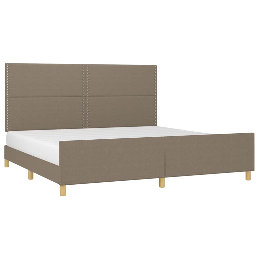 Giroletto senza Materasso Tortora 200x200 cm in Tessuto