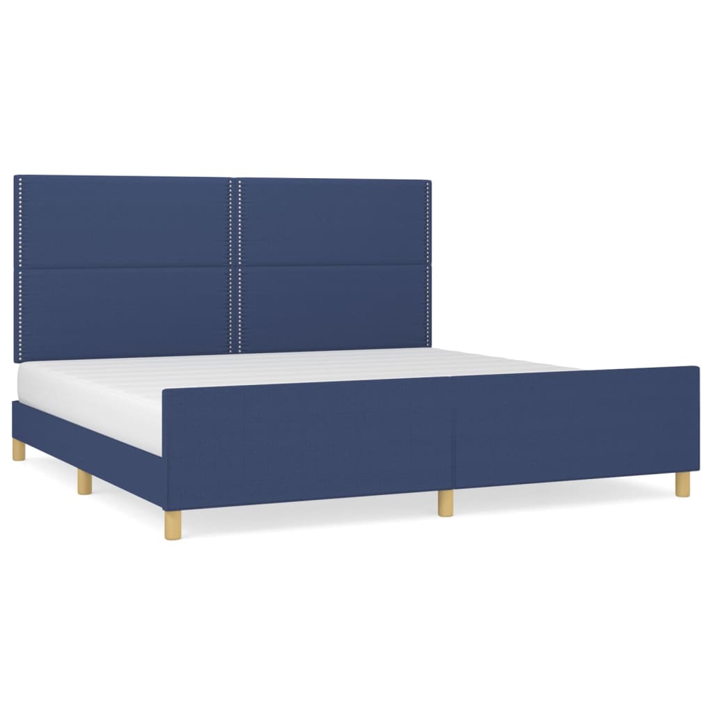 Giroletto senza Materasso Blu 200x200 cm in Tessuto | homemem39
