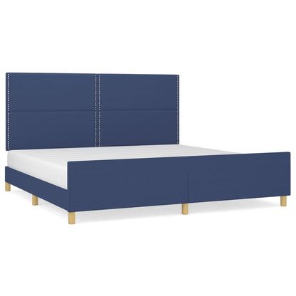 Giroletto senza Materasso Blu 200x200 cm in Tessuto | homemem39