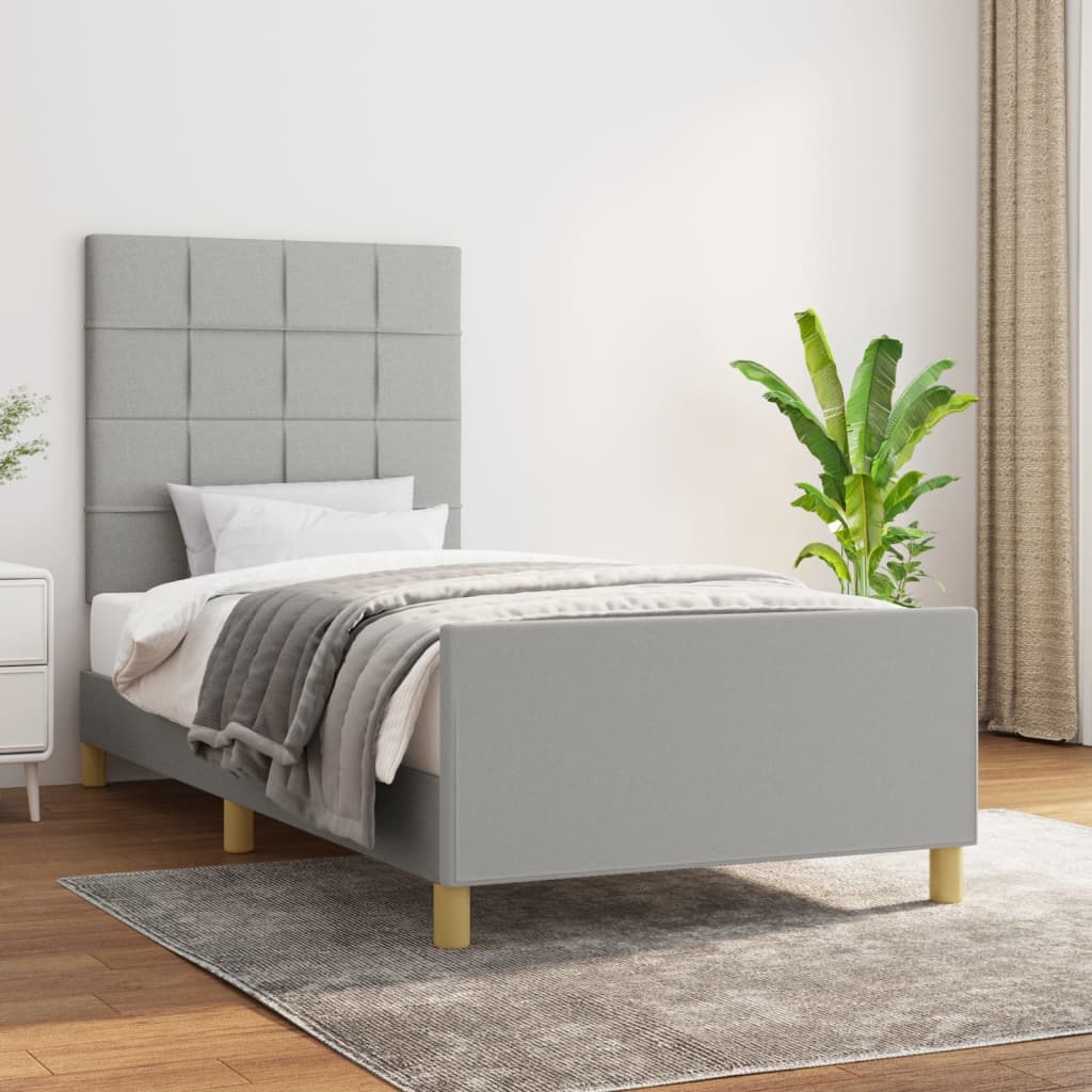 Giroletto senza Materasso Grigio Chiaro 80x200 cm Tessuto - homemem39