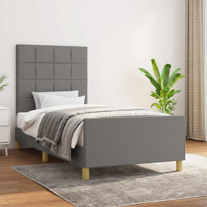 Giroletto senza Materasso Grigio Scuro 90x190 cm Tessuto
