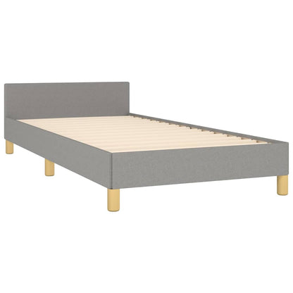 Giroletto senza Materasso Grigio Chiaro 90x200 cm Tessuto