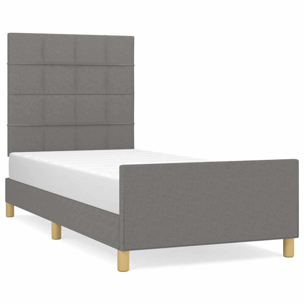 Giroletto senza Materasso Grigio Scuro 90x200 cm Tessuto