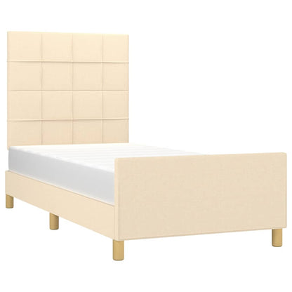 Giroletto senza Materasso Crema 90x200 cm in Tessuto
