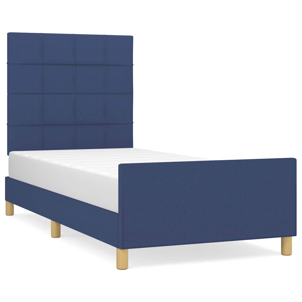 Giroletto senza Materasso Blu 90x200 cm in Tessuto