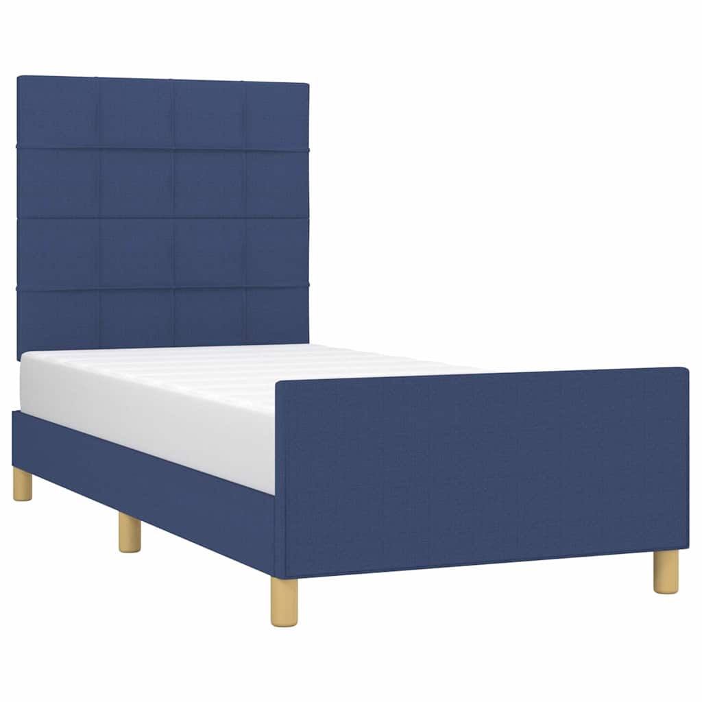 Giroletto senza Materasso Blu 90x200 cm in Tessuto