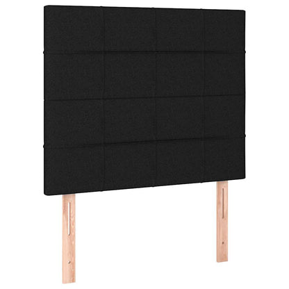 Giroletto senza Materasso Nero 100x200 cm in Tessuto