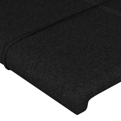 Giroletto senza Materasso Nero 100x200 cm in Tessuto